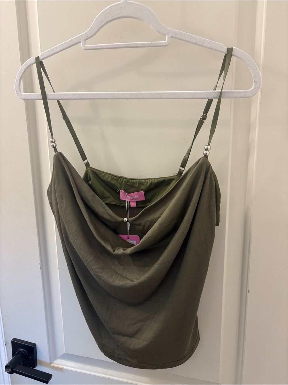 Edikted Layered Bra Cowl Neck Top